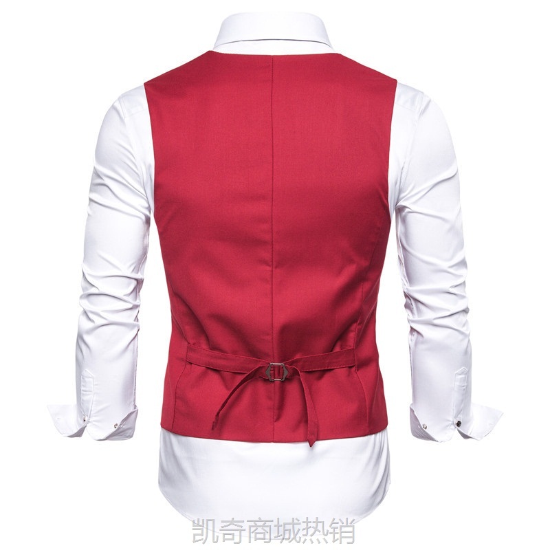 2019商务休闲职业西服马夹秋装新款男士西装马甲背心韩版修身型