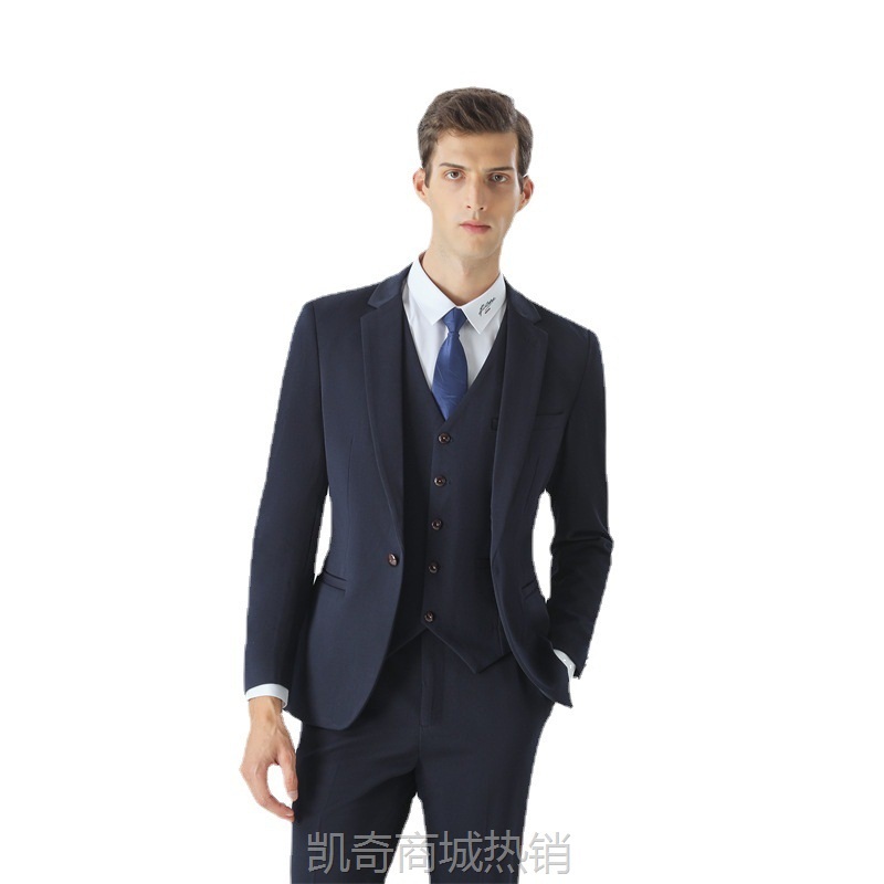 大码西装套装男士三件套商务休闲职业正装结婚礼服伴郎服男装西服