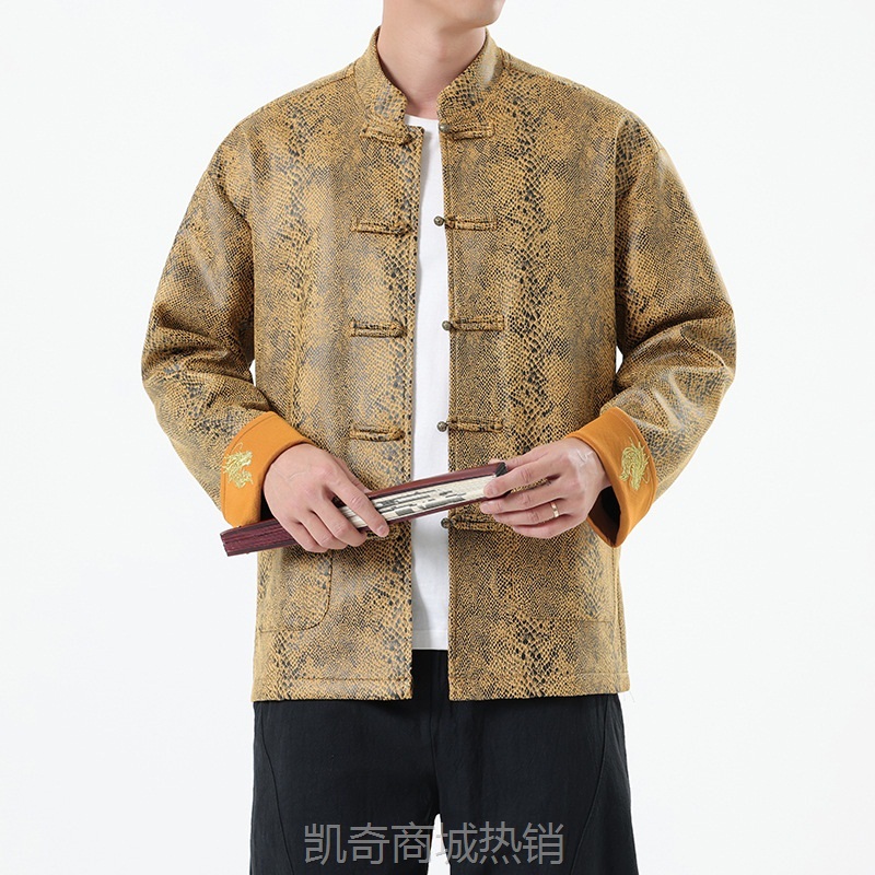 2024秋季新款中国风男装外套中式复古长袖唐装汉服青年潮流夹克男