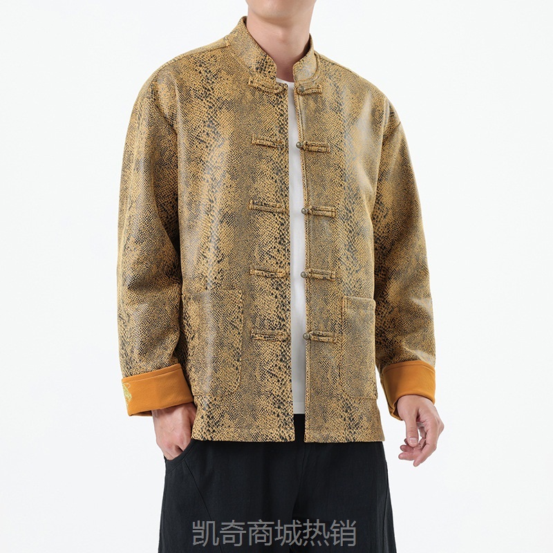 2024秋季新款中国风男装外套中式复古长袖唐装汉服青年潮流夹克男