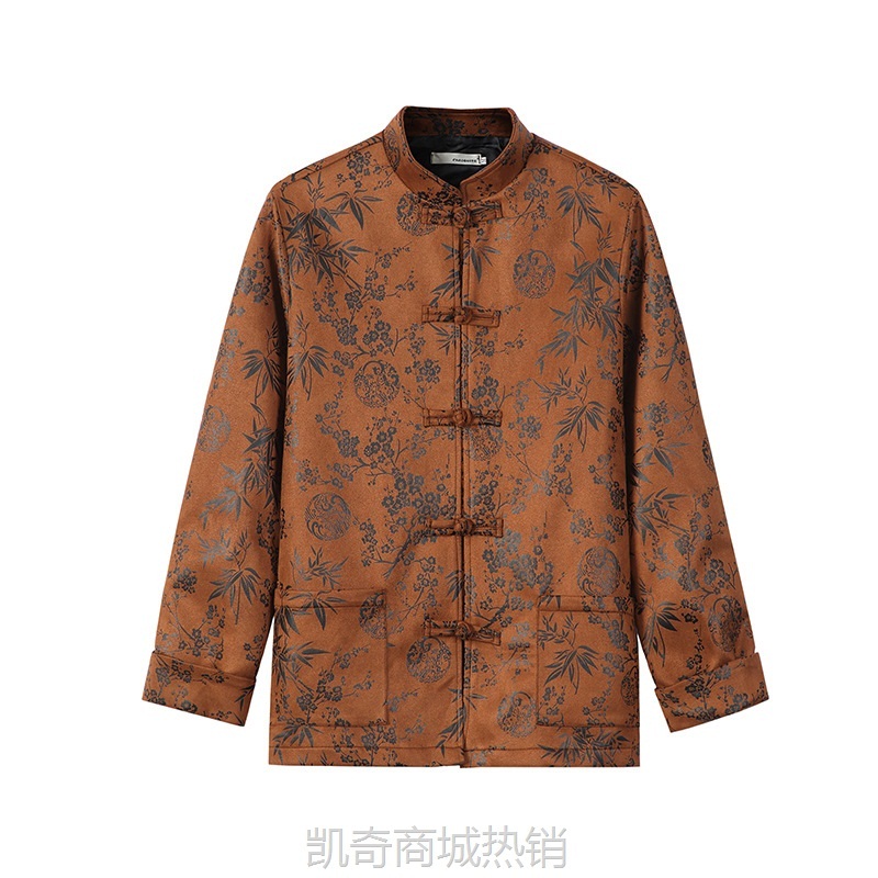 麂皮绒2024春季男装新中式婚礼唐装汉服中国风潮流休闲夹克外套男