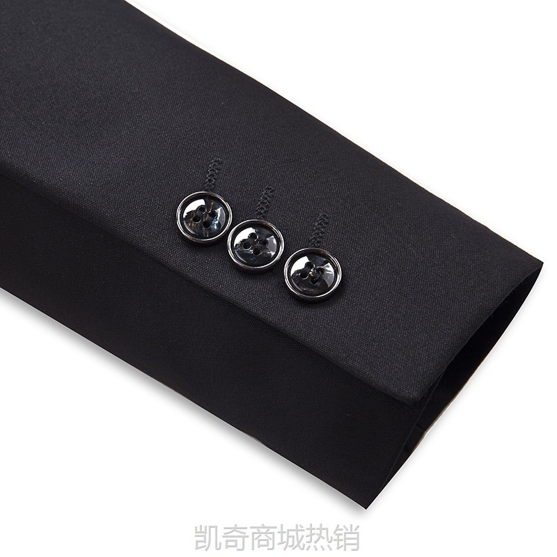 男士修身西装套装韩版青年休闲新郎结婚礼服西服中山装中华立领