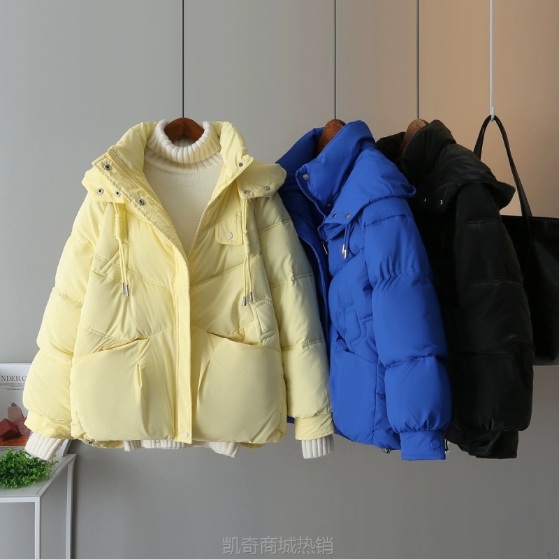 十三行秋冬羽绒服2023新款韩版时尚修身减龄白鸭绒短款羽绒服女装