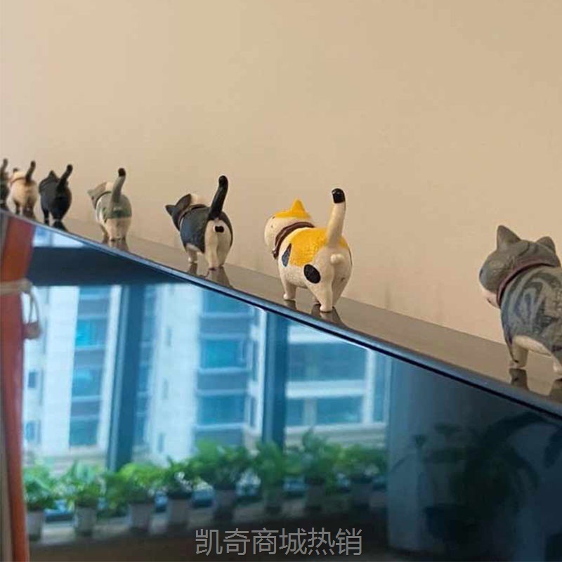 YJG.宅家治愈小摆件办公室桌面屏幕电脑显示器摆件车内装饰品可爱