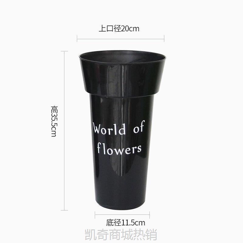 花瓶醒花桶深水家用大花瓶铁艺法式田园风插花客厅鲜花店落地桶跨