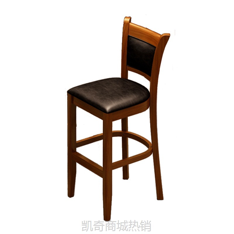 高档实木吧椅酒吧清吧音乐餐厅高脚椅凳高吧桌台吧台椅厂家