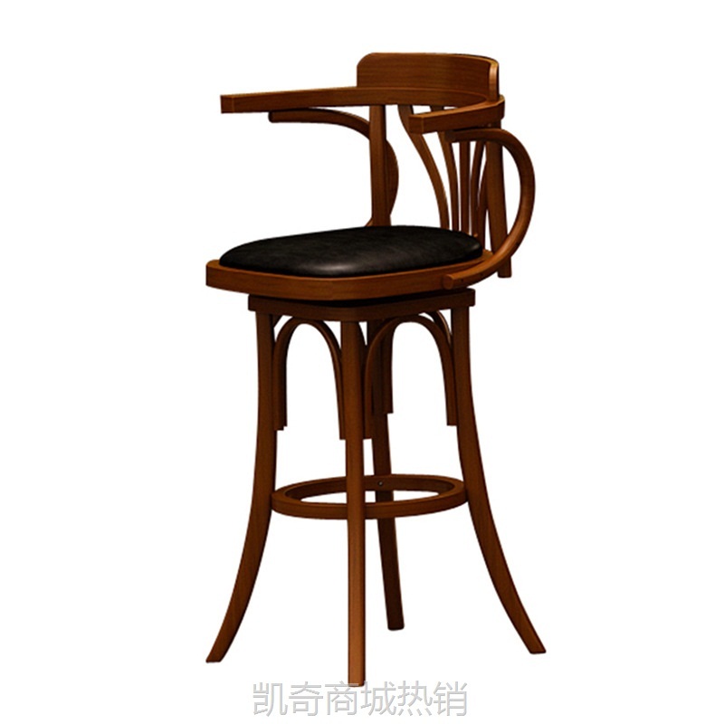 音乐餐厅桌椅实木高脚吧台椅酒吧西餐厅长条高吧桌台椅组合