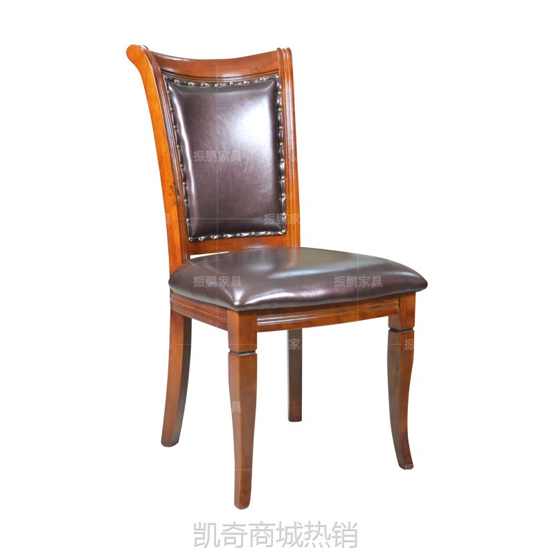 厂家酒店餐桌椅宴会皮革软包椅包厢中式椅仿古将军椅子靠背椅