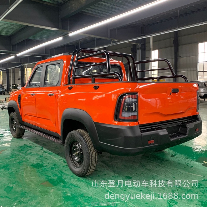 右舵外贸出口双排电动皮卡四轮车家用大功率客货油电两用电