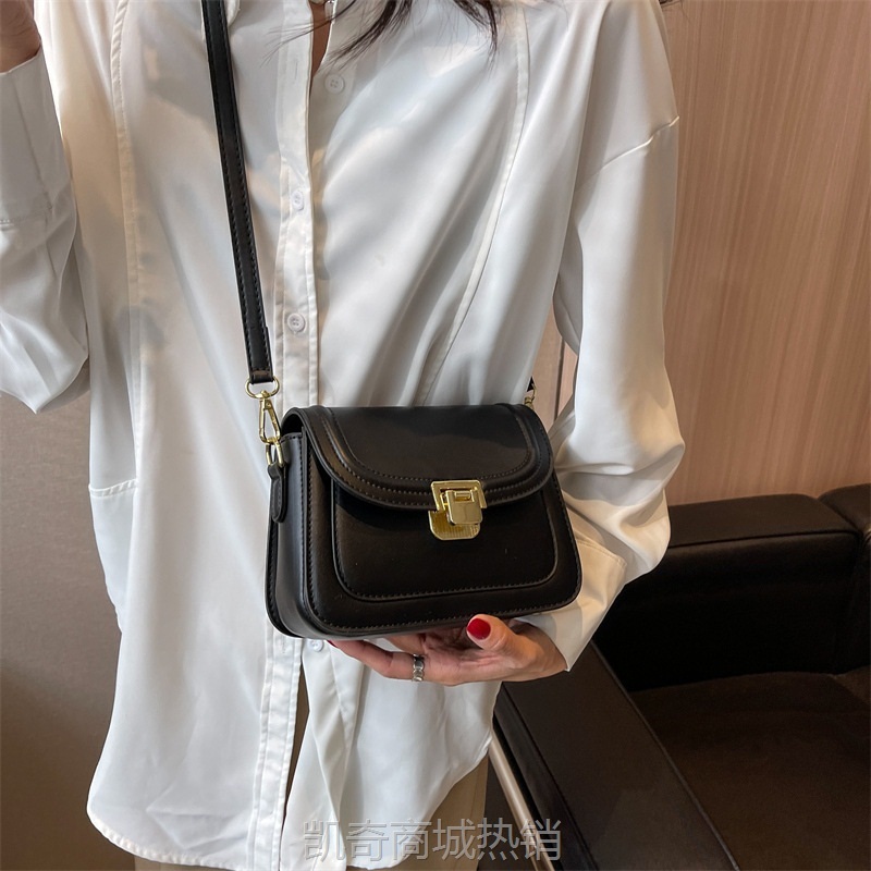 质感小包包女春夏百搭2024新款时尚单肩斜挎包撞色女士流行小方包