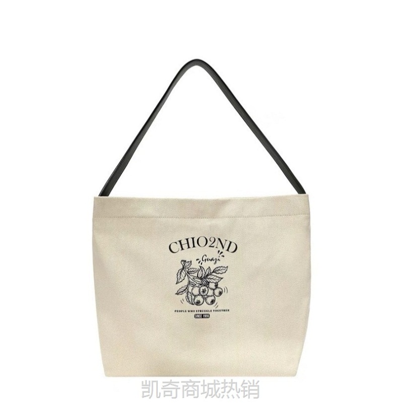 CDIWRI&KARI流浪邮件托特包包女大容量夏天设计师帆布包袋单肩包