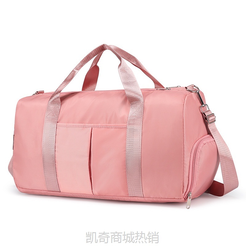 亚马逊短途旅行瑜伽包女干湿分离防泼水运动包单肩手提健身包