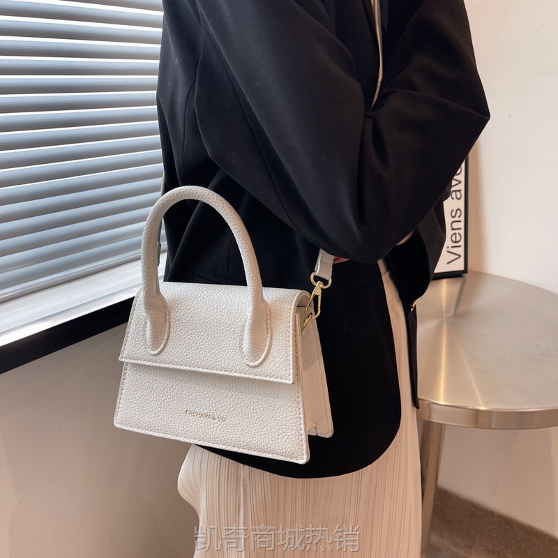 跨境女士手提包  新款韩版荔枝纹单肩包迷你时尚纯色斜挎女包