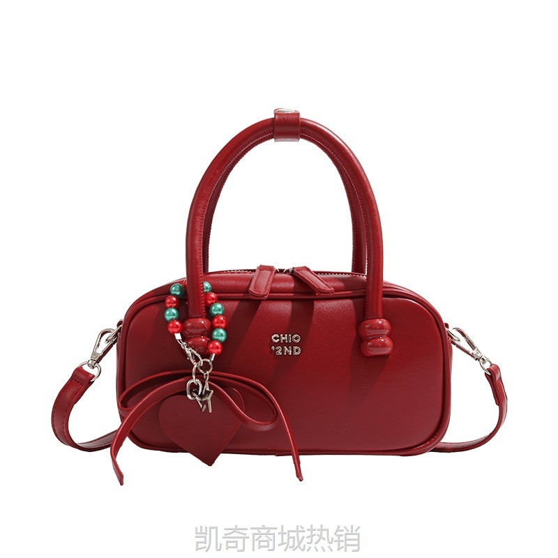 CDIWRI&KARI官方正品心动旋律枕头包包女法式红色婚包单肩斜挎包