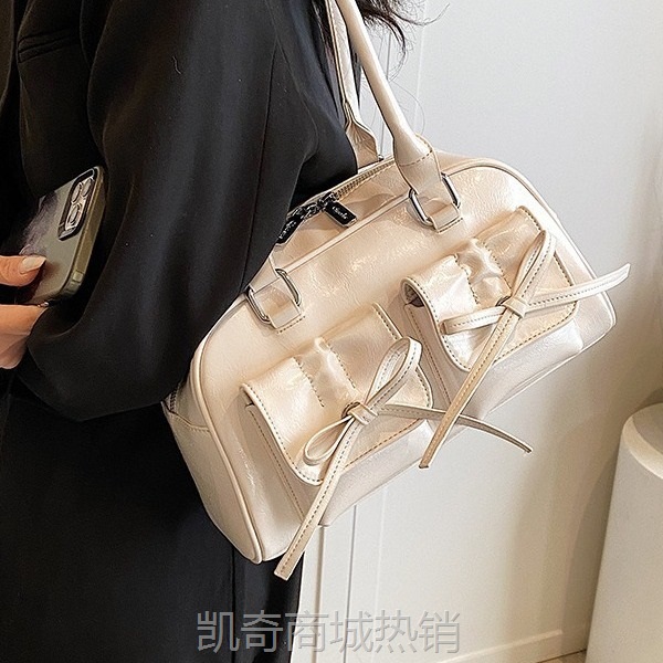 韩系百搭蝴蝶结腋下包女2024新款春季时尚洋气小众设计通勤单肩包