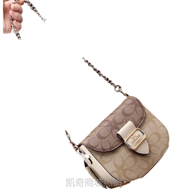 专柜正品女包2024新款时尚链条单肩包高级百搭休闲单肩斜挎小圆包