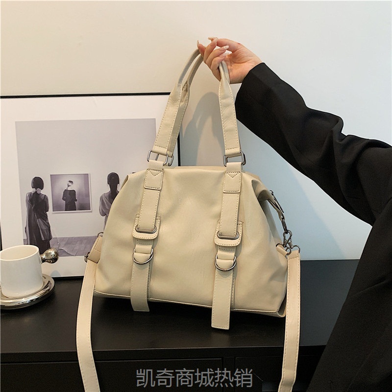 跨境欧美复古女士托特包2023新款大容量包包女单肩包斜挎包手提包