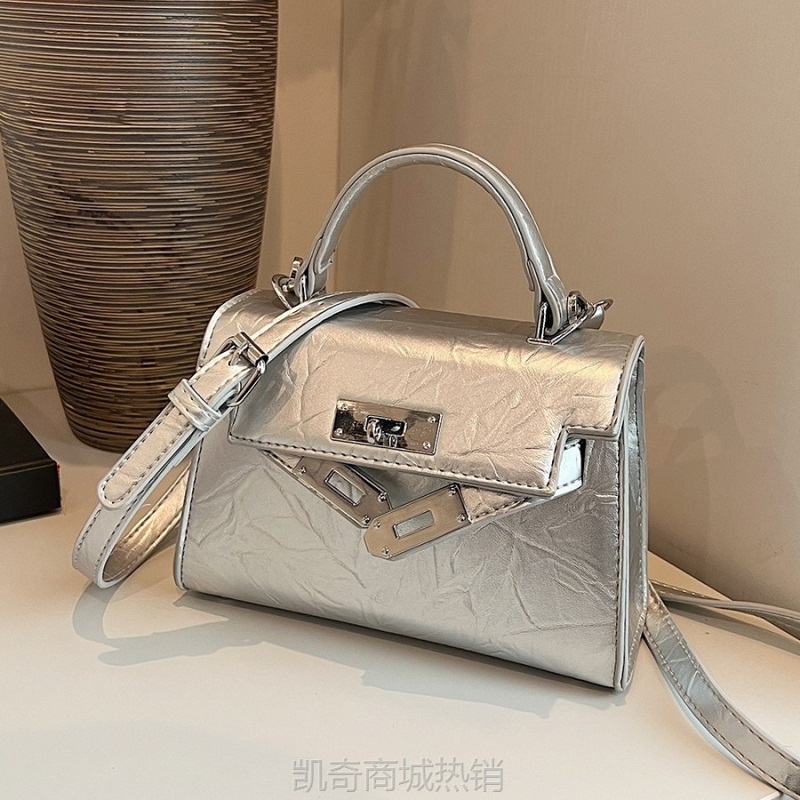 跨境外贸时尚mini凯莉包女新款质感手提包小众单肩斜挎小包包女包