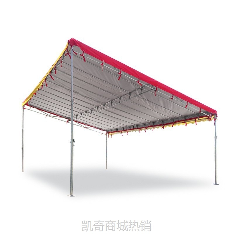 斜面雨棚户外防雨遮阳棚折叠婚庆红白喜事农村流动酒席斜帐篷布钢