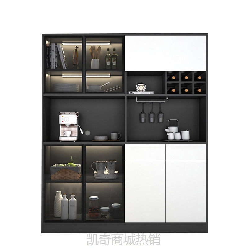 轻奢餐边柜高柜现代简约客厅家用一体靠墙酒柜厨房碗柜储物柜
