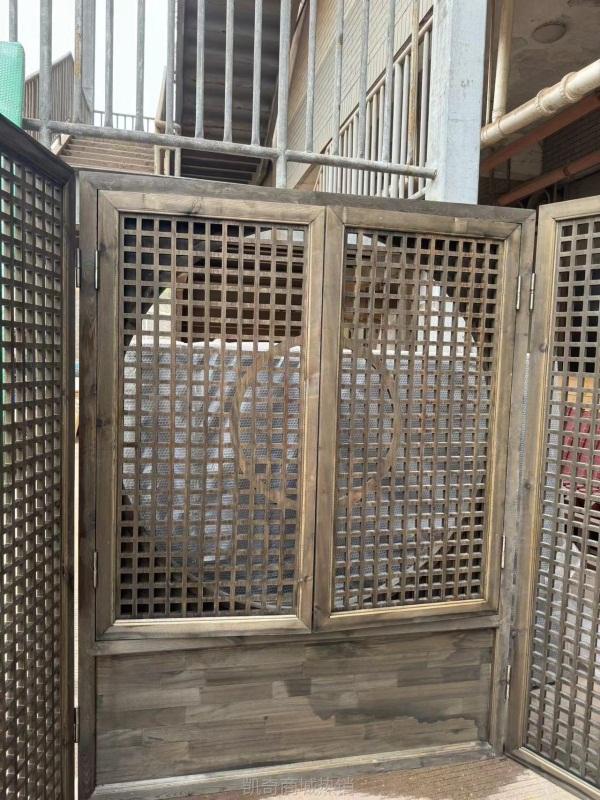 做旧古风摄影屏风圆窗摄影道具窗可开专拍花格款格子款木美式