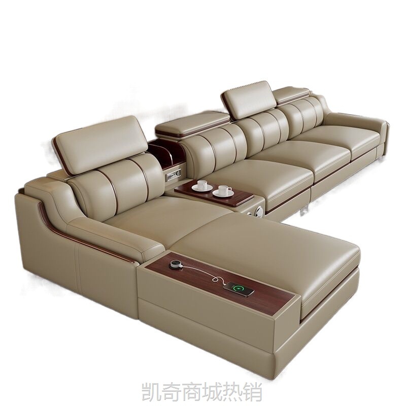 2024新款现代简约头层牛皮沙发客厅大中小户型多功能进口真皮沙发