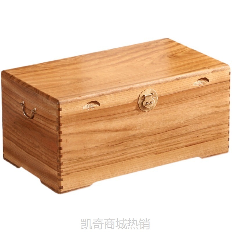 整料老樟木箱子整板字画收纳箱六面独板香樟木结婚陪嫁箱中式衣箱