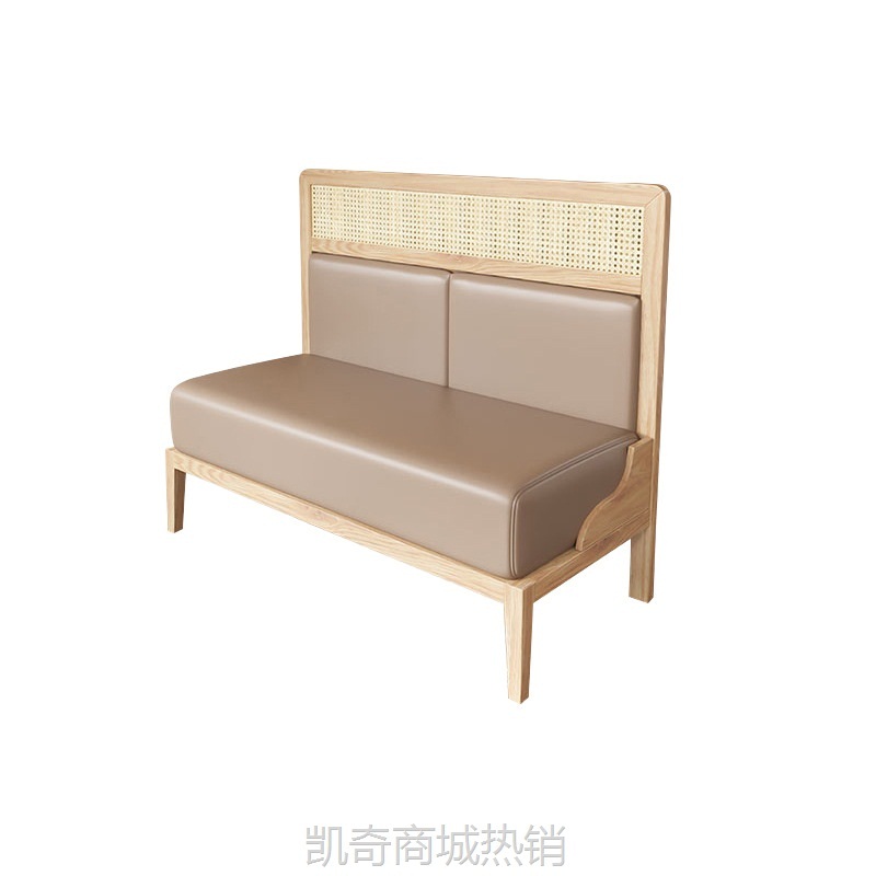 厂家直营批发现代简约牢固实木餐饮店奶茶店卡座沙发桌椅组合套装