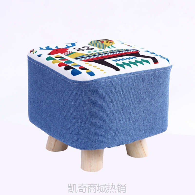 实木矮凳客厅茶几沙发凳时尚小凳子圆凳布艺坐凳换鞋凳坐墩小板凳
