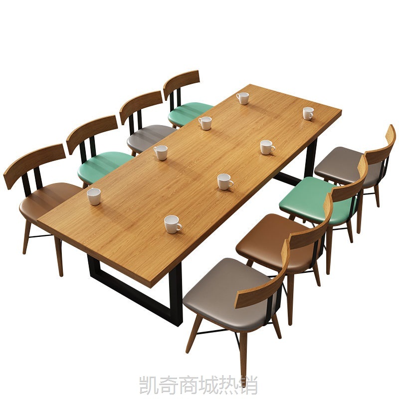 厂家直营批实木奶茶店咖啡厅图书馆清吧餐饮桌椅卡座沙发组合套装