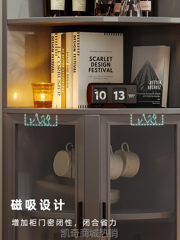意式转角柜透明门墙角落卧室收纳柜三角形置物架客厅拐角储物柜子