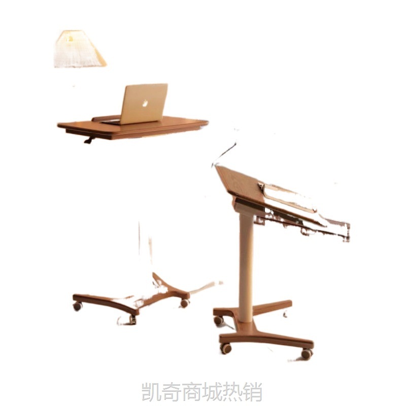 升降电脑桌书桌小户型桌子家用学习桌工作台可折叠床边移动可调节