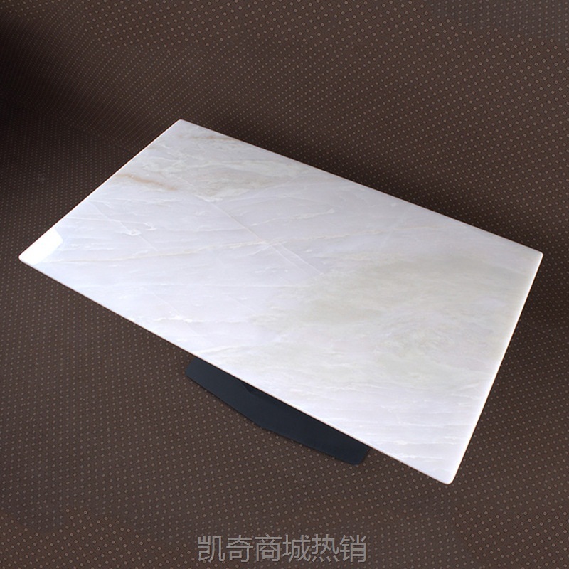 奢石茶桌天然大理石大板茶桌大板桌大平板办公室千一奢石家具
