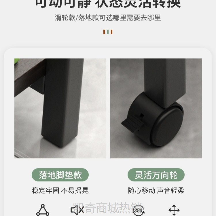 麻将桌棋牌室茶几茶水架可移动烟灰缸简易茶几小边几置物架