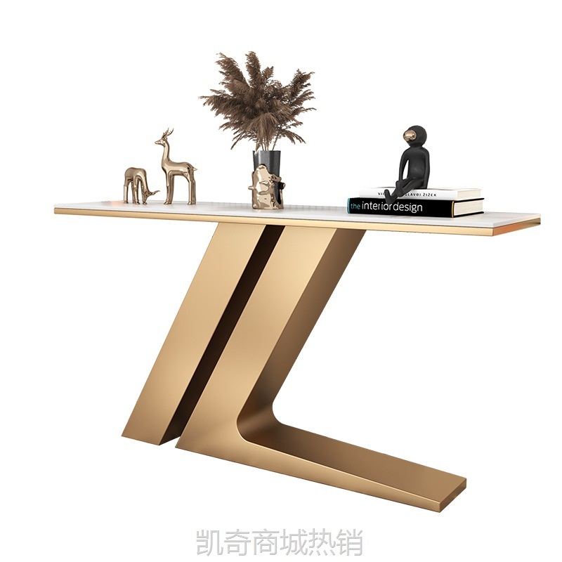 意式轻奢岩板玄关台现代简约入户正对门玄关柜走廊靠墙玄关端景台