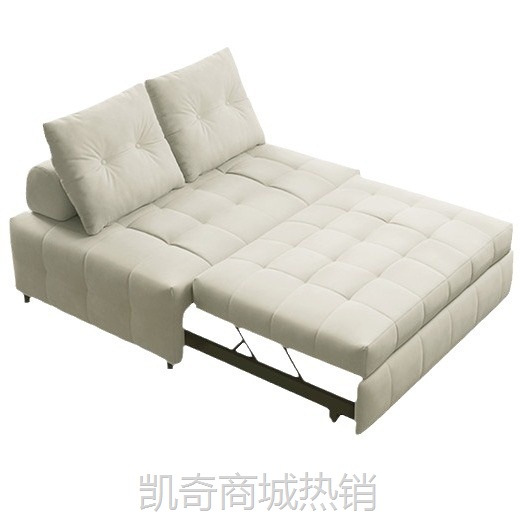 沙发床奶油风布艺沙发多功能两用小户型模块化折叠休闲沙发床单人