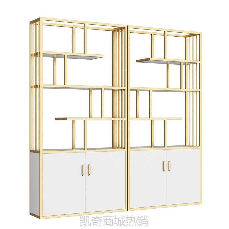 北欧现代简约博古架落地置物架书架收纳柜组合隔断架多宝阁展示柜