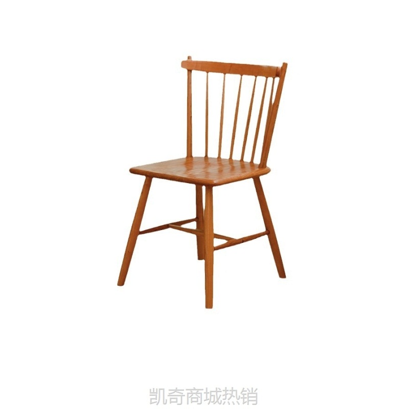 玛丽温莎椅北欧风格家用餐椅简约樱桃木实木靠背客厅休闲椅子