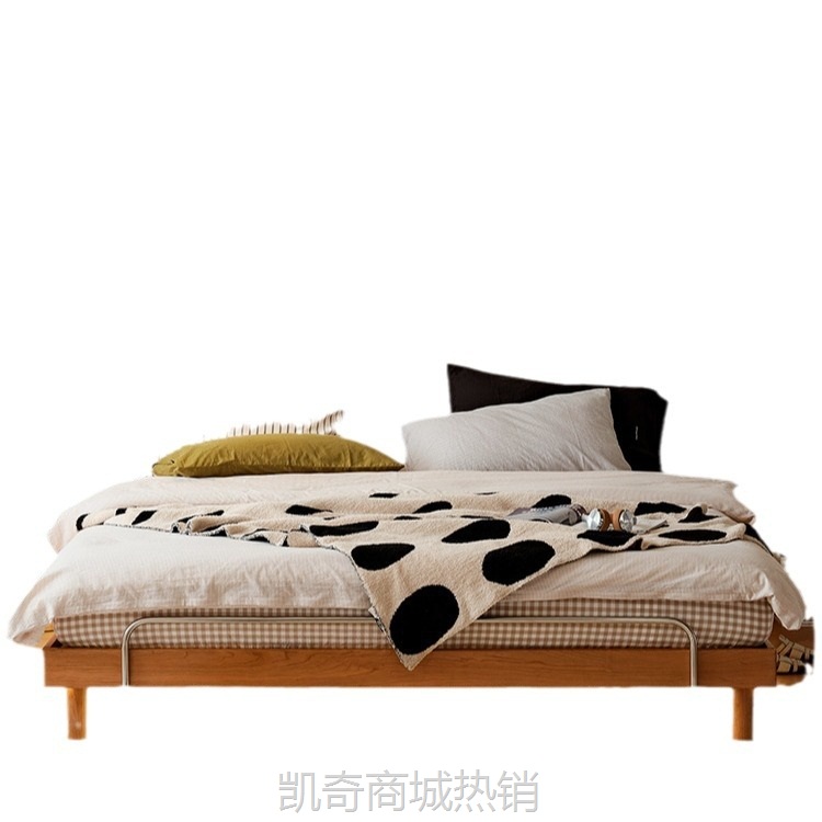 呼呼榻榻米床/日式实木双人床樱桃木家具1.5米床无床头床