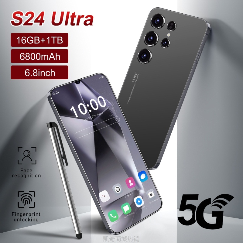 ✪首购5折✪新款跨境手机S24 Ultra 6.8incell屏2+16G真4G全球版智能外贸手机