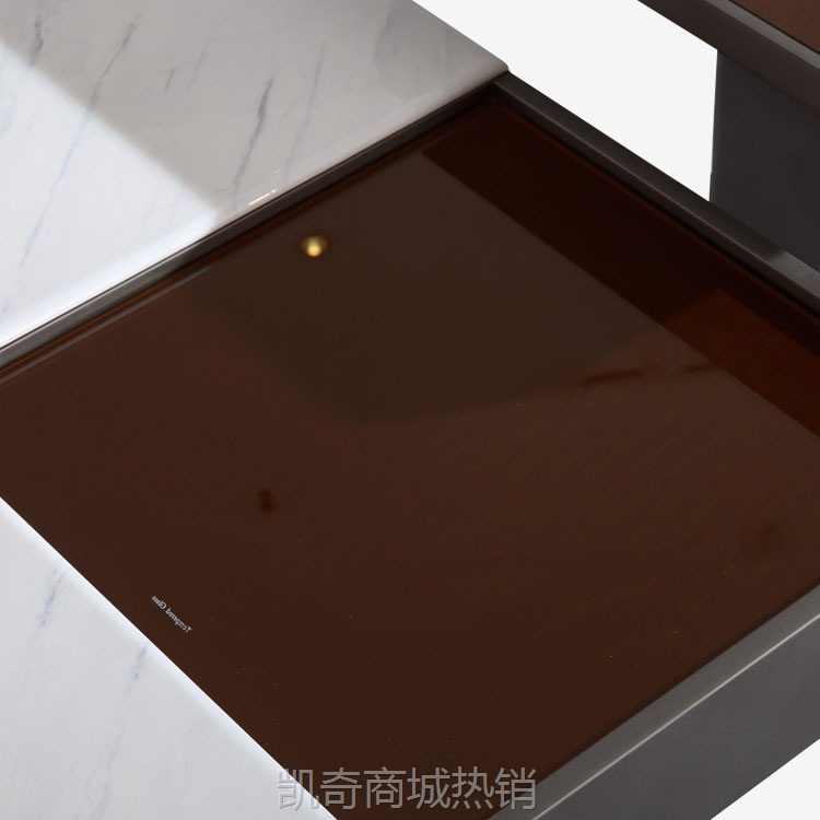 轻奢时尚方形茶几极简客厅新款高端小户型个性创意高低组合电视柜