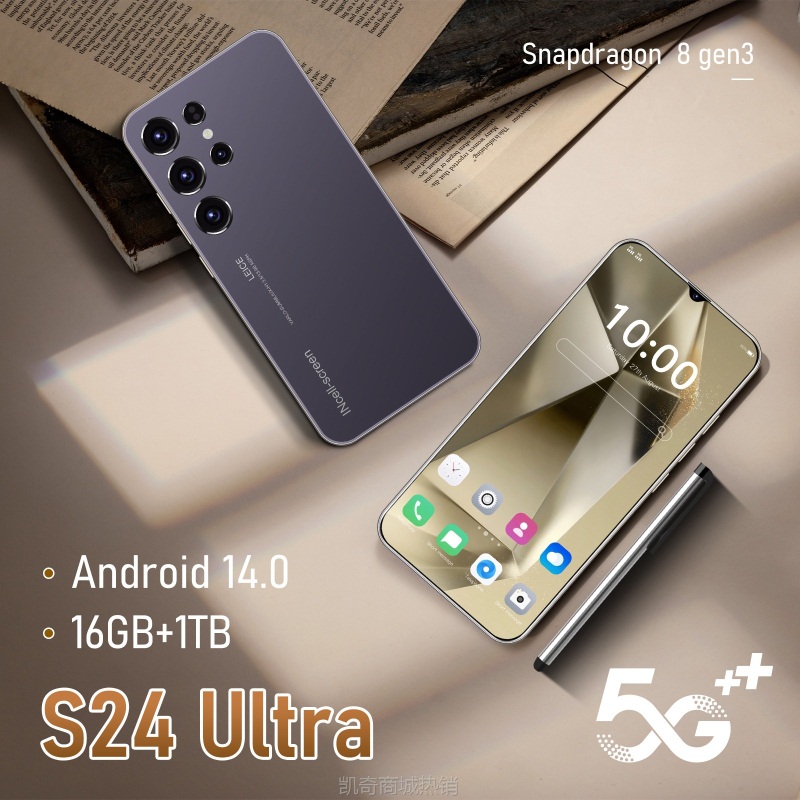 ✪首购5折✪新款跨境手机S24 Ultra 6.8incell屏2+16G真4G全球版智能外贸手机