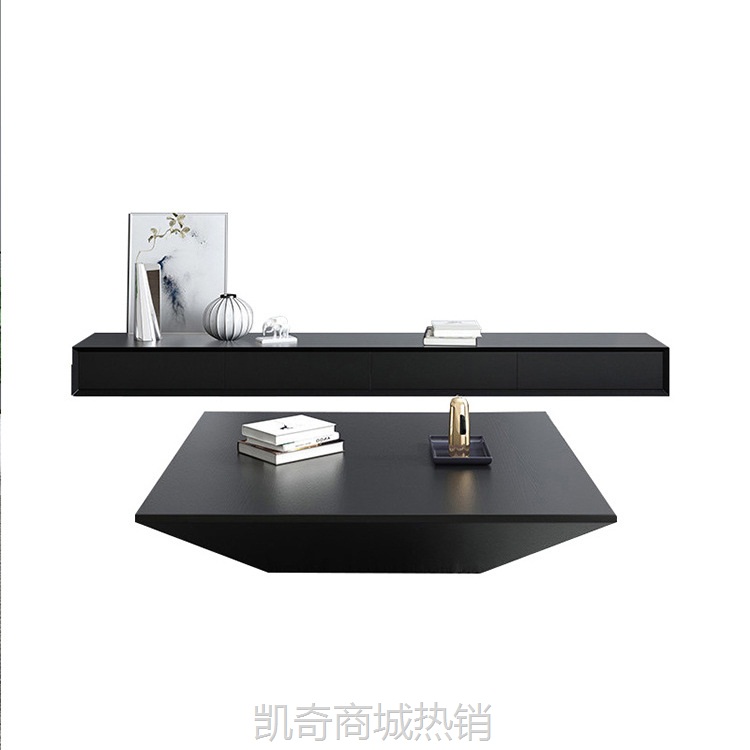 轻奢实木烤漆电视柜茶几组合后现代简约客厅小户型家具地柜电视柜