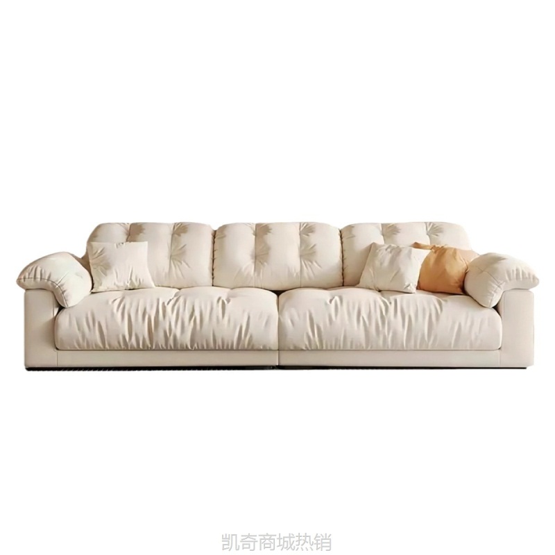 奶油风布艺云朵沙发现代客厅大小户型简约轻奢科技布艺家用直排