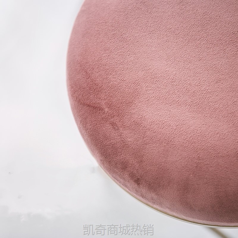 现代简约家用客厅试鞋凳家用卧室时尚圆凳网红店铁艺化妆凳梳妆椅