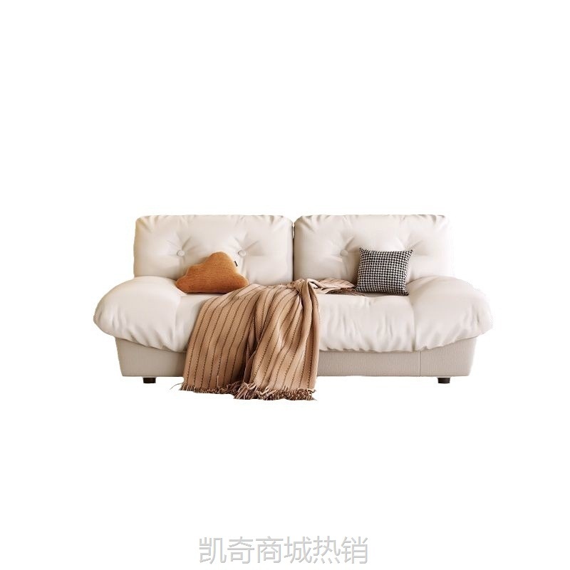 现代简约奶油风云朵沙发新款小户型客厅直排懒人沙发科技布艺沙发
