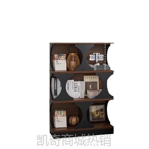 法式复古书柜客厅家居展示柜餐边置物柜靠墙实木一体储物柜中古玄