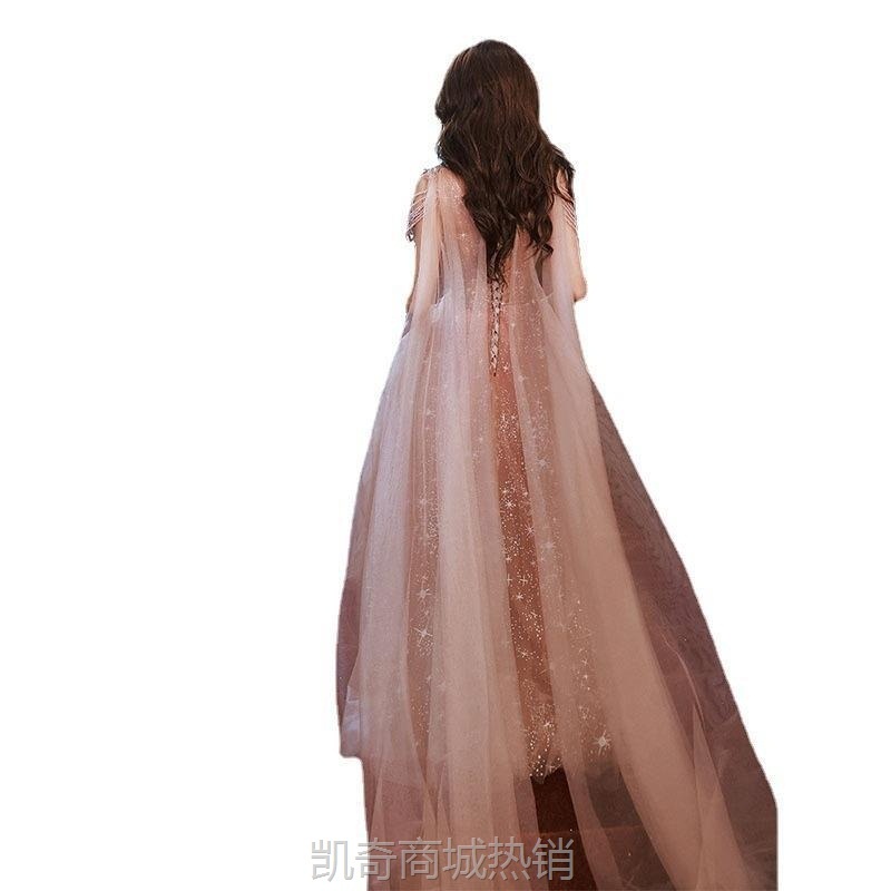 重工宴会晚礼服平时可穿2024新款夏秋新款星空气质名媛主持人礼服