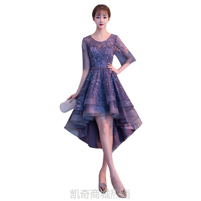 宴会晚礼服裙女2024新款端庄优雅端庄大气名媛派对洋装小礼服短款