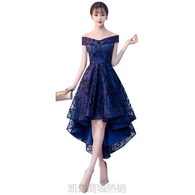 宴会晚礼服女2024新款平时可穿气质端庄聚会中长款简单大方连衣裙